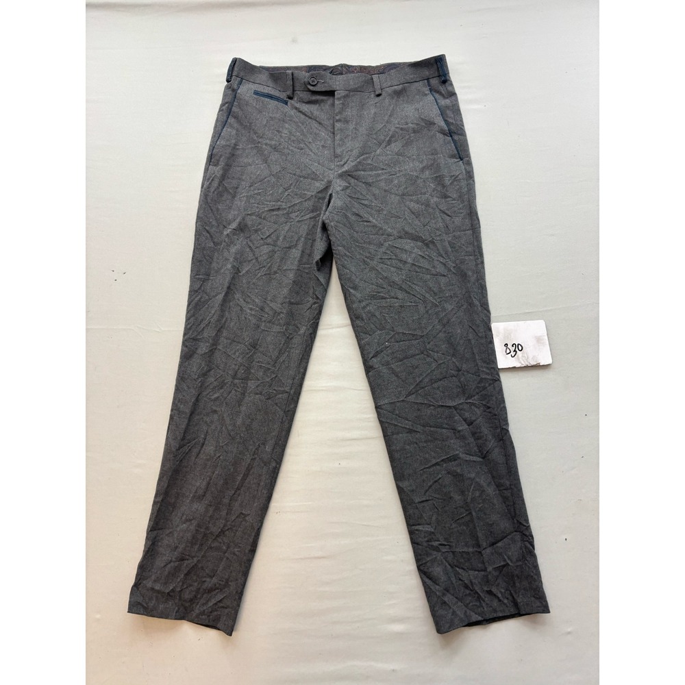 Lauren Ralph Lauren Mens Gray Stretch Dress Pants Trousers 29x29 Flat Front